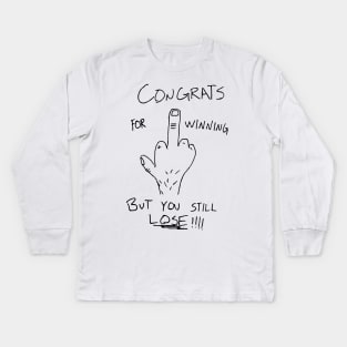 Congrats For Winning Kids Long Sleeve T-Shirt